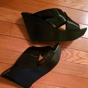 Black Mule Wedge